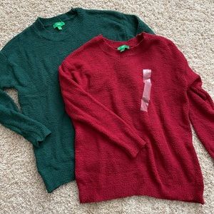 2 NEW soft plush sweaters